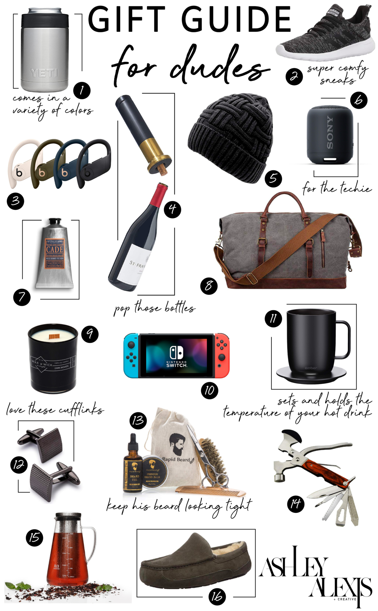 Gift Guide for Dudes • Ashley Alexis Creative