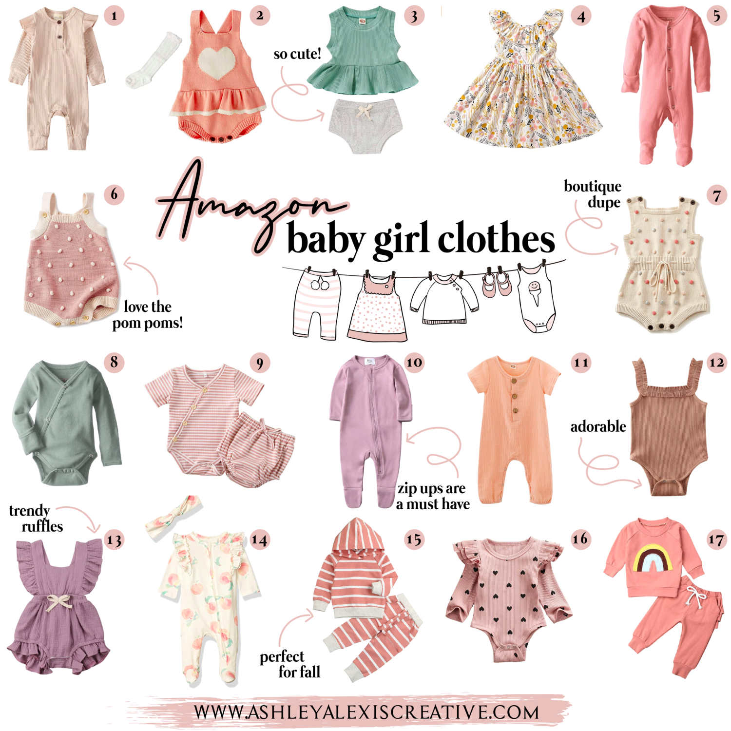 The Cutest Amazon Baby Girl Clothes • Ashley Alexis Creative